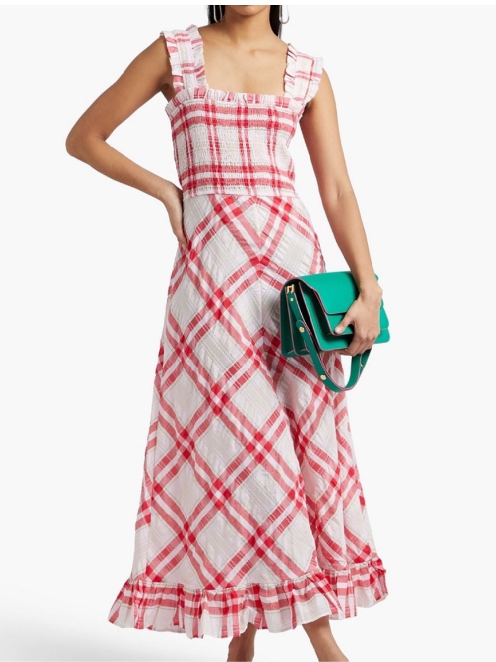 Ganni Seersucker Dress XS
